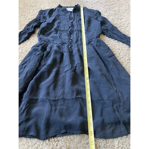 Denim & Supply Ralph Lauren Women's Size Small Black Sheer Button Dress - Picture 6 of 10